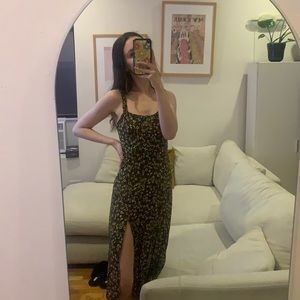 Zara Floral Midi Dress with Slit